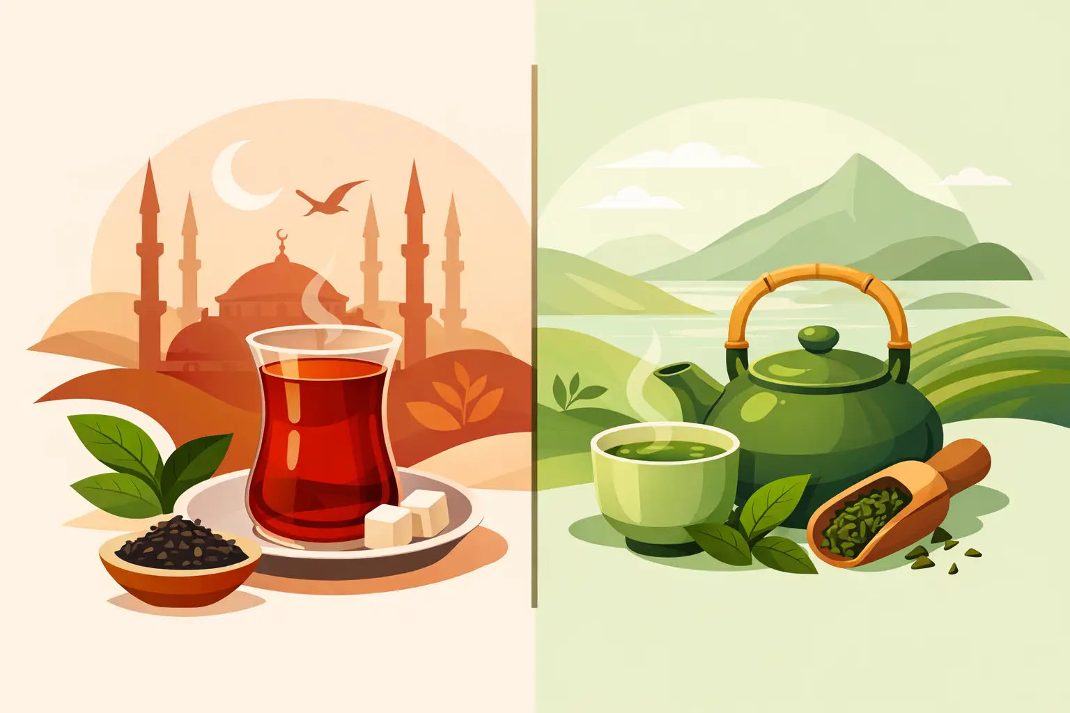الشاي التركي أم الأخضر: أيهما أنسب لك؟