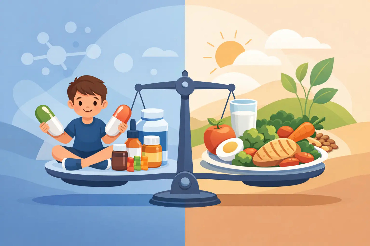 مكملات الأطفال أم الغذاء: أيهما أولاً؟