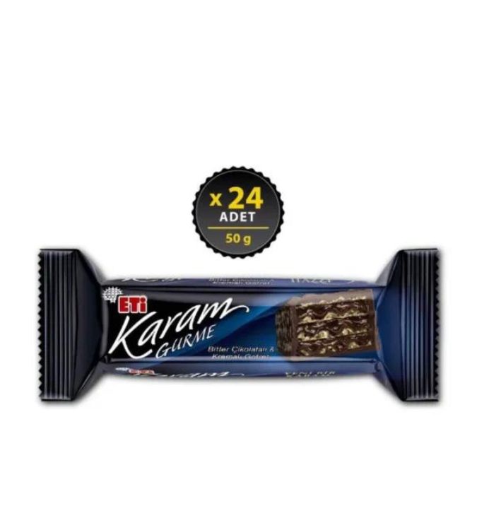 Eaty Karam Gourmet Dark Chocolate Wafer 50g x 24pcs