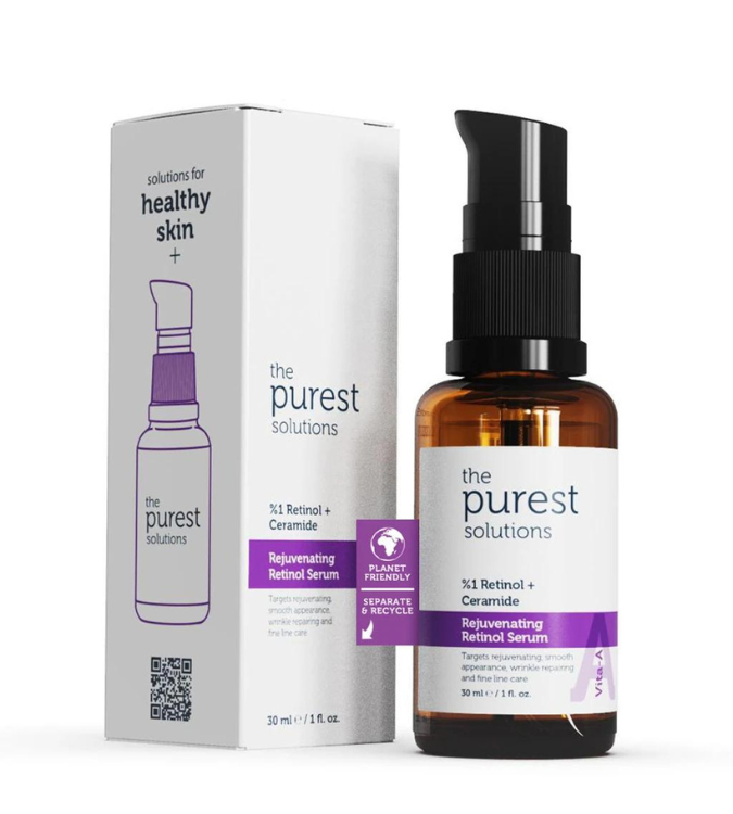 Retinol and ceramide serum from The Purest to combat aging and wrinkles
