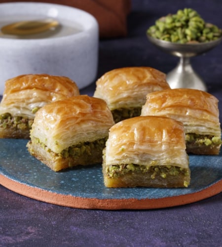 Light Baklava with Pistachio for Diabetics from Karakoy Guluoglu - 1kg