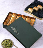 Baklava with pistachio in metal can 900g from Karakoy Guluoglu