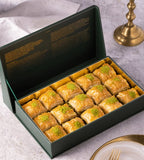 Square baklava with pistachios in a special box 1 kg from Karakoy Guluoglu