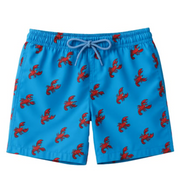 شورت سباحة رجالي بنقشة الكركند – أزرق