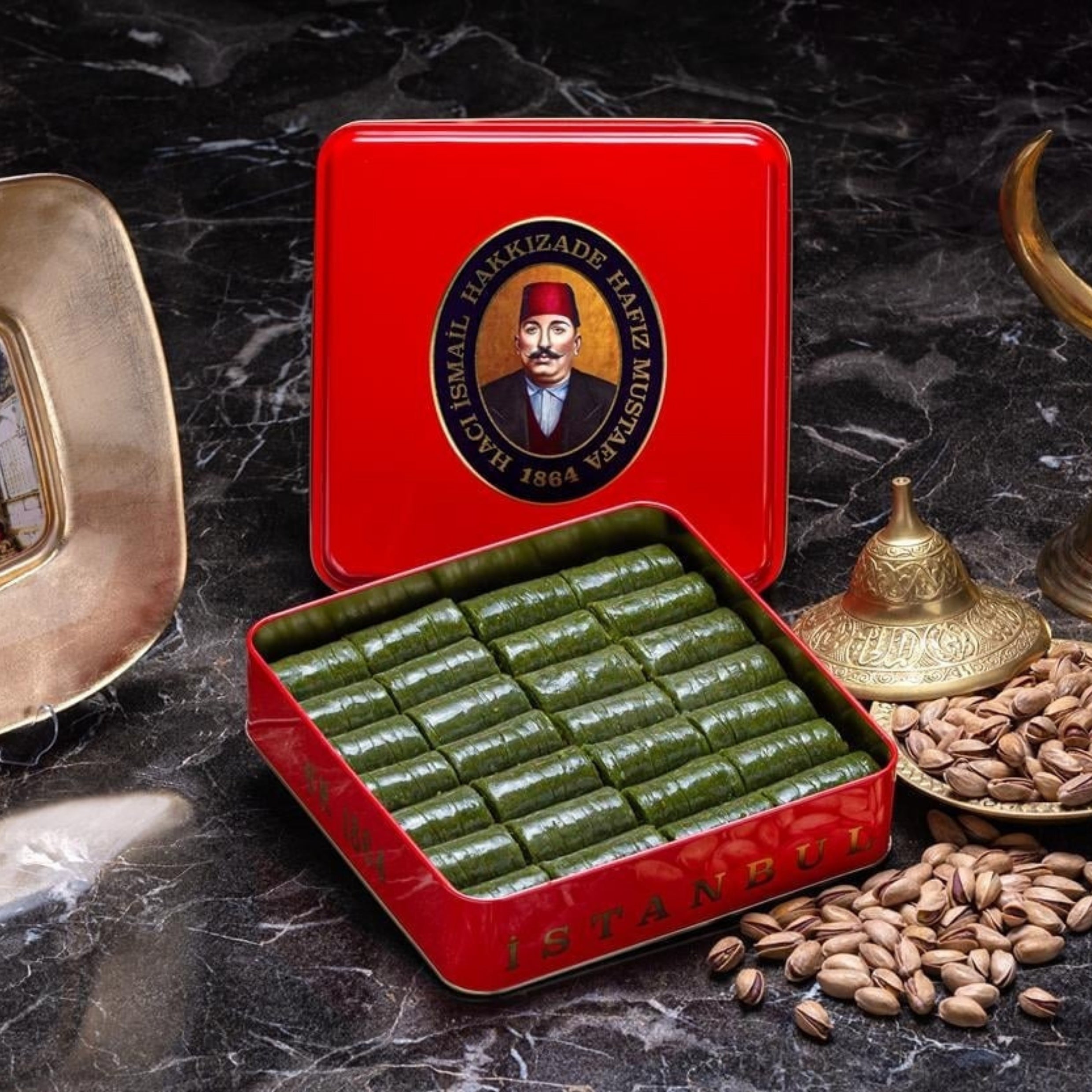 Hafiz Mustafa Pistachio Baklava Fingers - 1.25 kg Medium Box