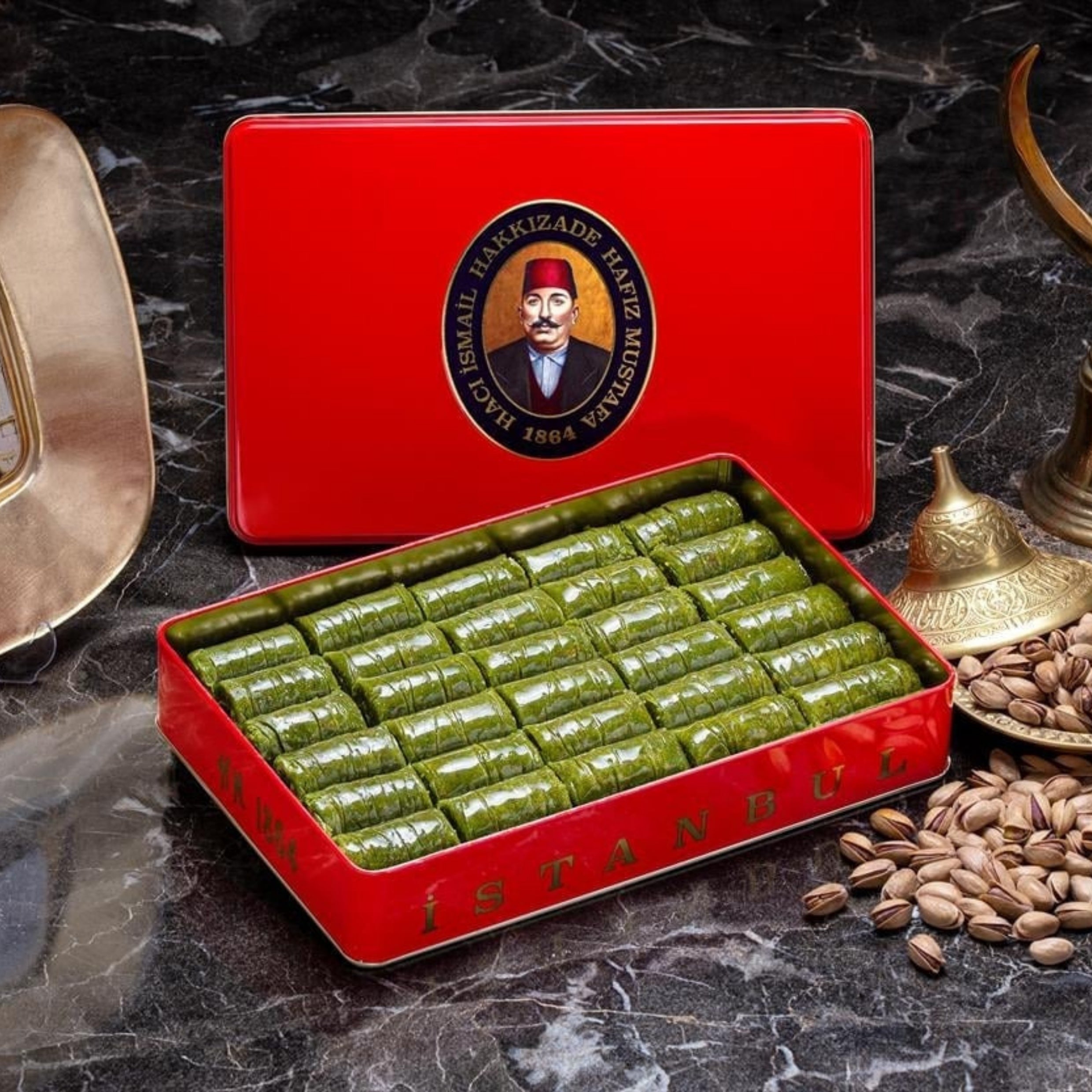 Hafiz Mustafa Pistachio Baklava Fingers - 1.25 kg Medium Box