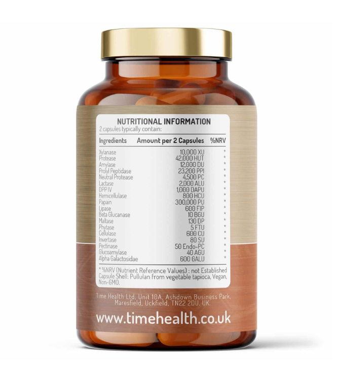 Time Digestive Enzymes 120 Capsules