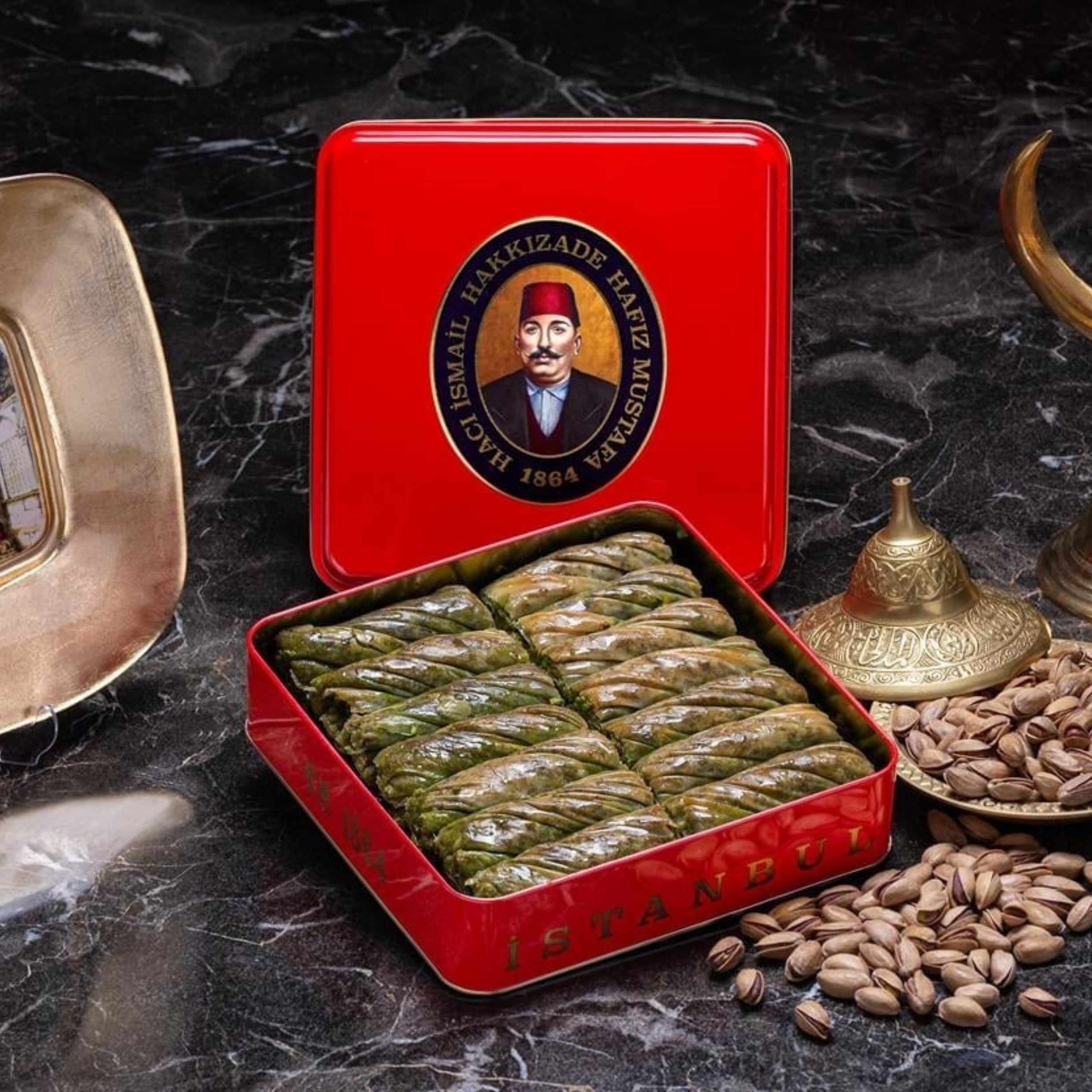 Luxury Turkish Baklava with Pistachios by Hafiz Mustafa