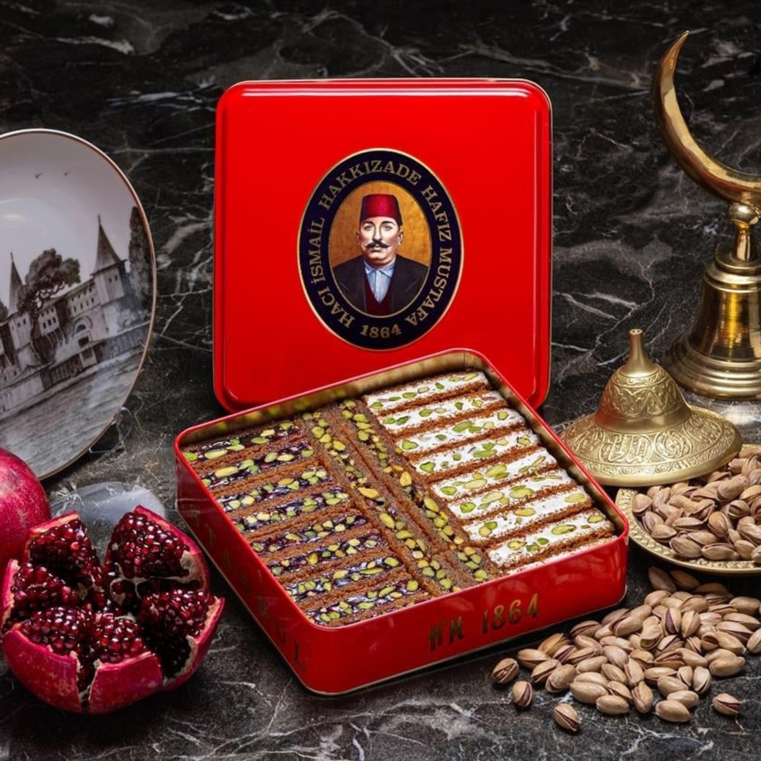 Assorted Ottoman Qatayef with Pistachios by Hafiz Mustafa