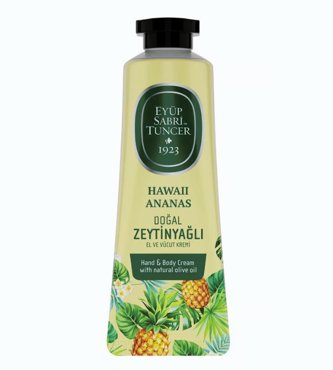 Hand and body cream with natural olive oil and pineapple 50 ml - Ayoub Sabry