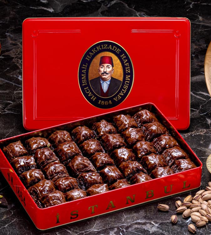 Chocolate Baklava with Pistachios - Hafiz Mustafa