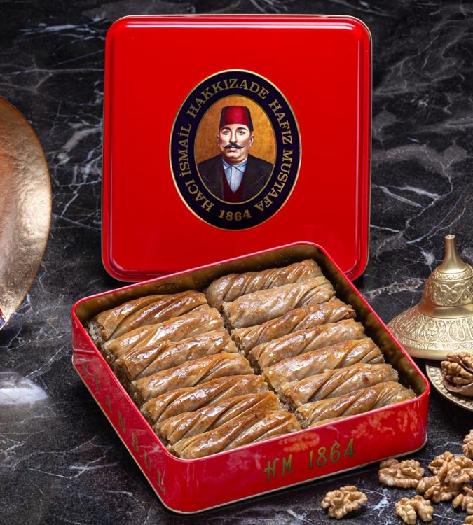 Turkish Baklava Fingers with Walnuts - Small Box 1kg - Hafiz Mustafa