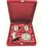 A set of double Turkish coffee cups with a rukah