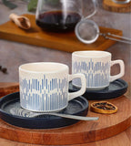 Keramica 12-piece ceramic tea cup set for 6 people