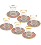 A set of Turkish tea cups from Amsan for 6 people