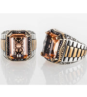 925 sterling silver Sultan ring with watch strap style