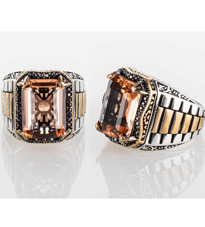 925 sterling silver Sultan ring with watch strap style