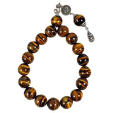 Rosary made of tiger's eye stone - 17 large beads