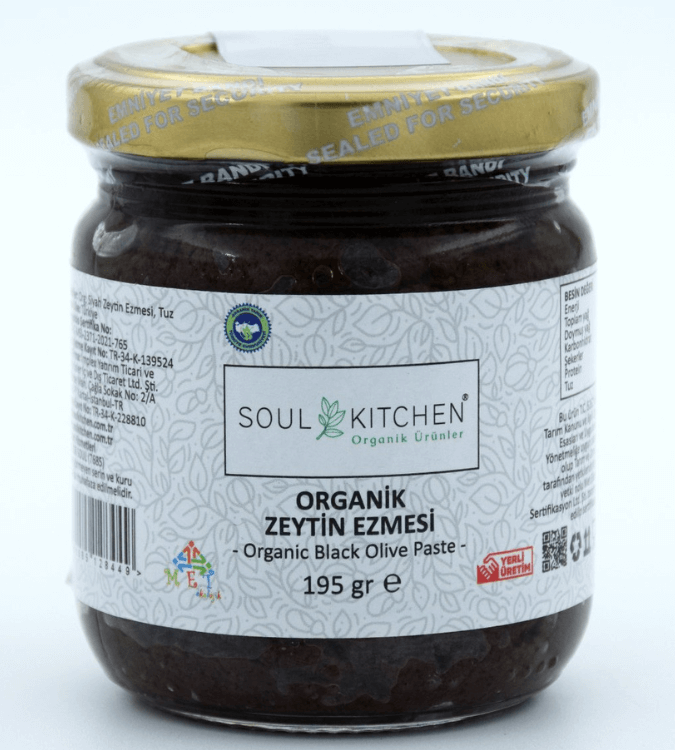 Organic black olive paste 195 grams