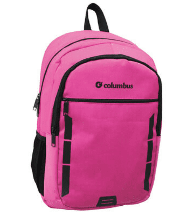 Columbus Nova 3 Zip Backpack Fuchsia