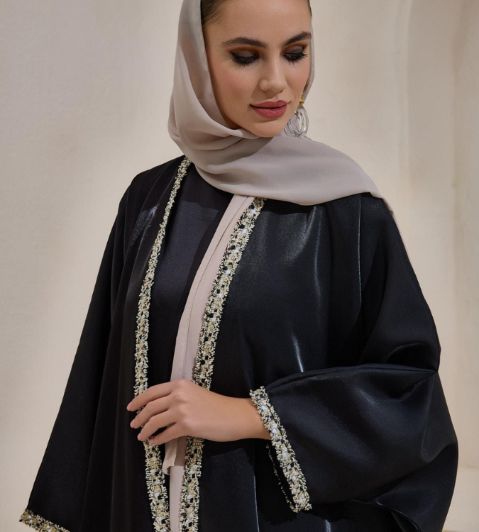 Lauren Abaya with Attached Shawl - Modern and Luxurious Design