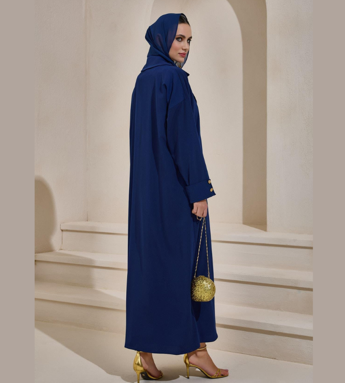 Crepe trench abaya