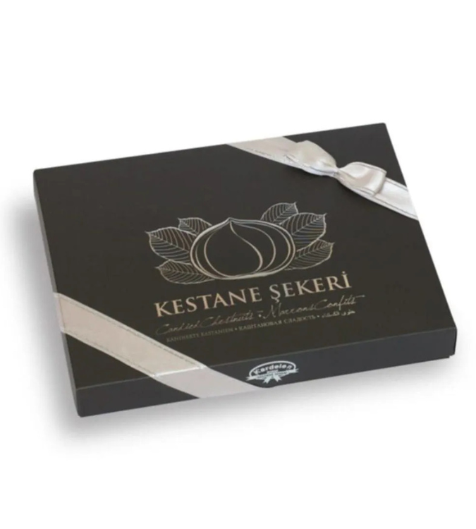 Large, luxuriously packaged, sugar-coated chestnuts 730g
