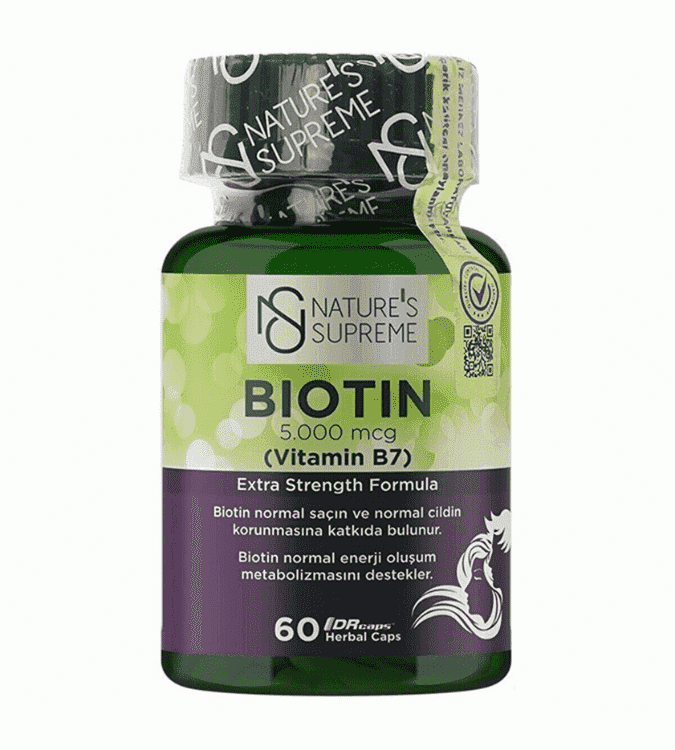 Nature's Supreme Biotin 5000 mcg - 60 tablets