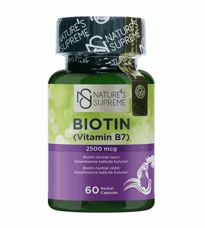 Nature's Supreme Biotin 2500 mcg - 60 Capsules