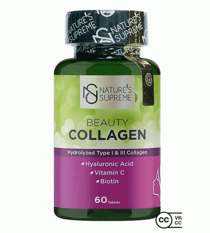 Nature's Supreme Beauty Collagen - Hyaluronic Acid - Biotin - Vitamin C 60 Tablets