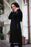 Seasonal black 2-piece sports suit for hijab women