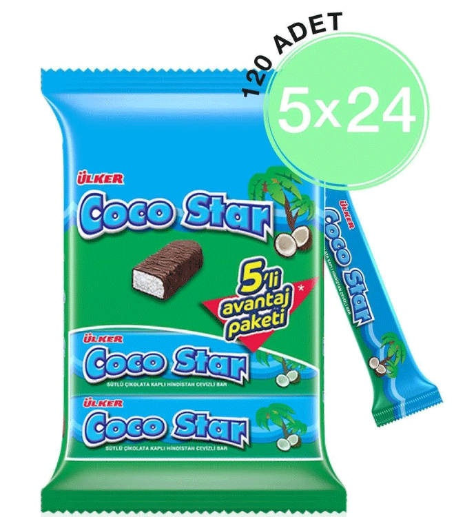 Ulker Coco Star Coconut 25 grams * 120 pieces