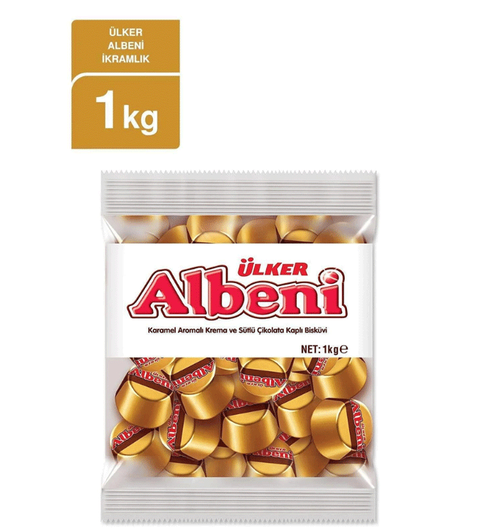 Ulker Albini chocolate filled with biscuit and caramel 1 kg