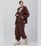 Women's sports suit with hat in brown