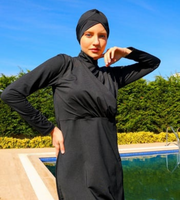 ملابس سباحة للنساء بياقة مزدوجة