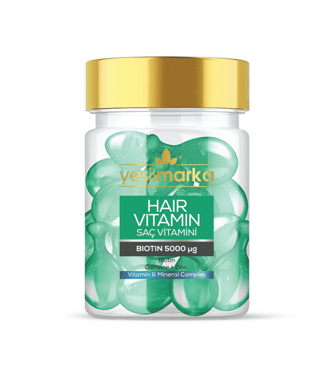 Hair vitamin from Yeshil brand, biotin and caffeine