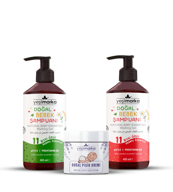 Yeshil Natural Baby Shampoo and Cream Set