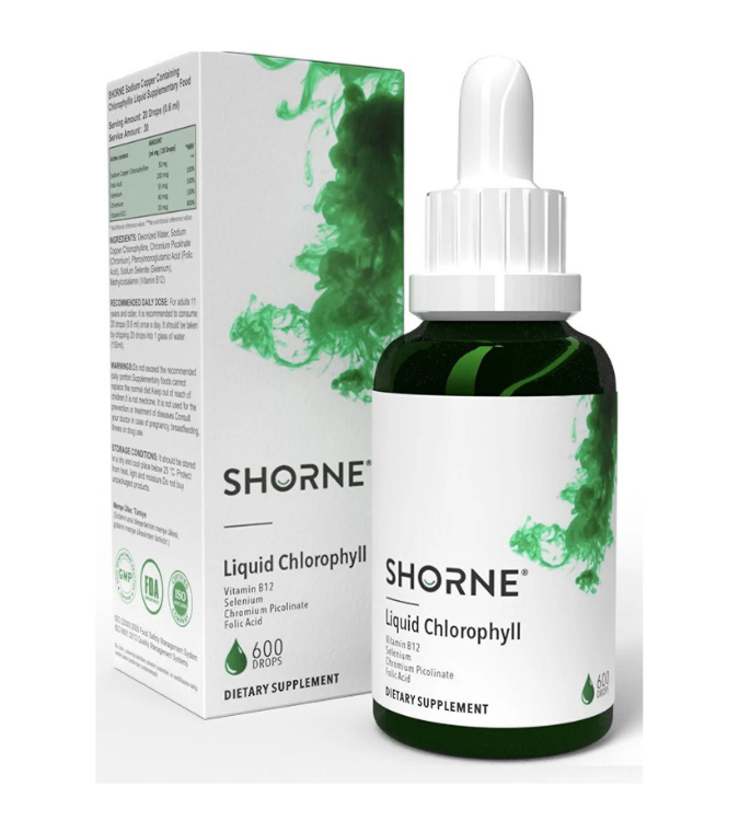 Chlorophyll water, folic acid, chromium picolinate, selenium and vitamin B12 - Shorn