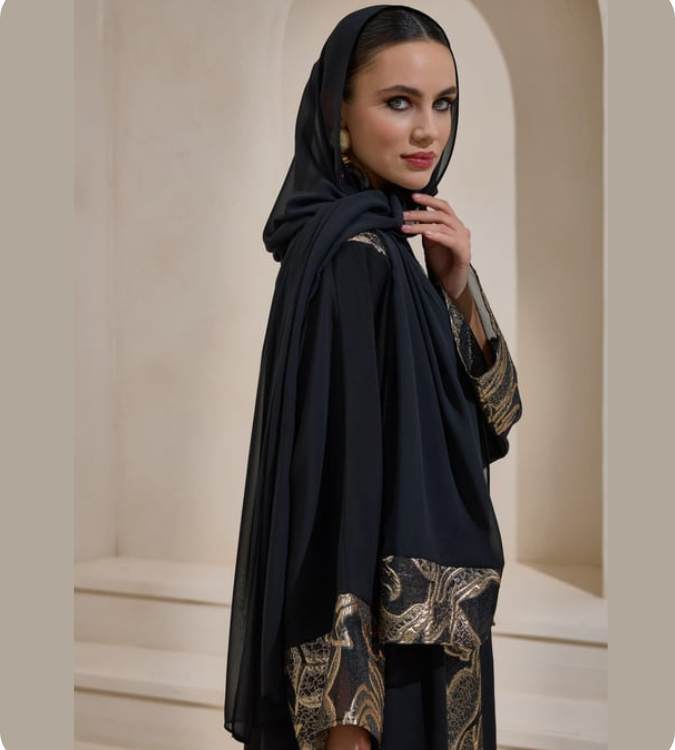 Maria Abaya with luxurious design and scarf