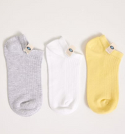 طقم جوارب أطفال (3 أزواج) – صن شاين ناعمة ومريحة بدون خياطة