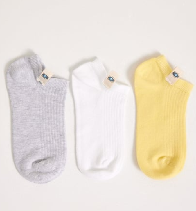 طقم جوارب أطفال (3 أزواج) – صن شاين ناعمة ومريحة بدون خياطة