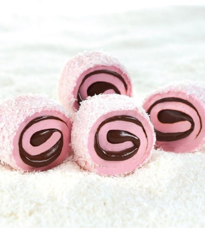 حلقوم تركي ملفوف بنكهة الفراولة والشوكولاتة - 500 جرام