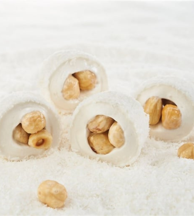 Turkish delight stuffed with hazelnuts and covered with coconut 500g