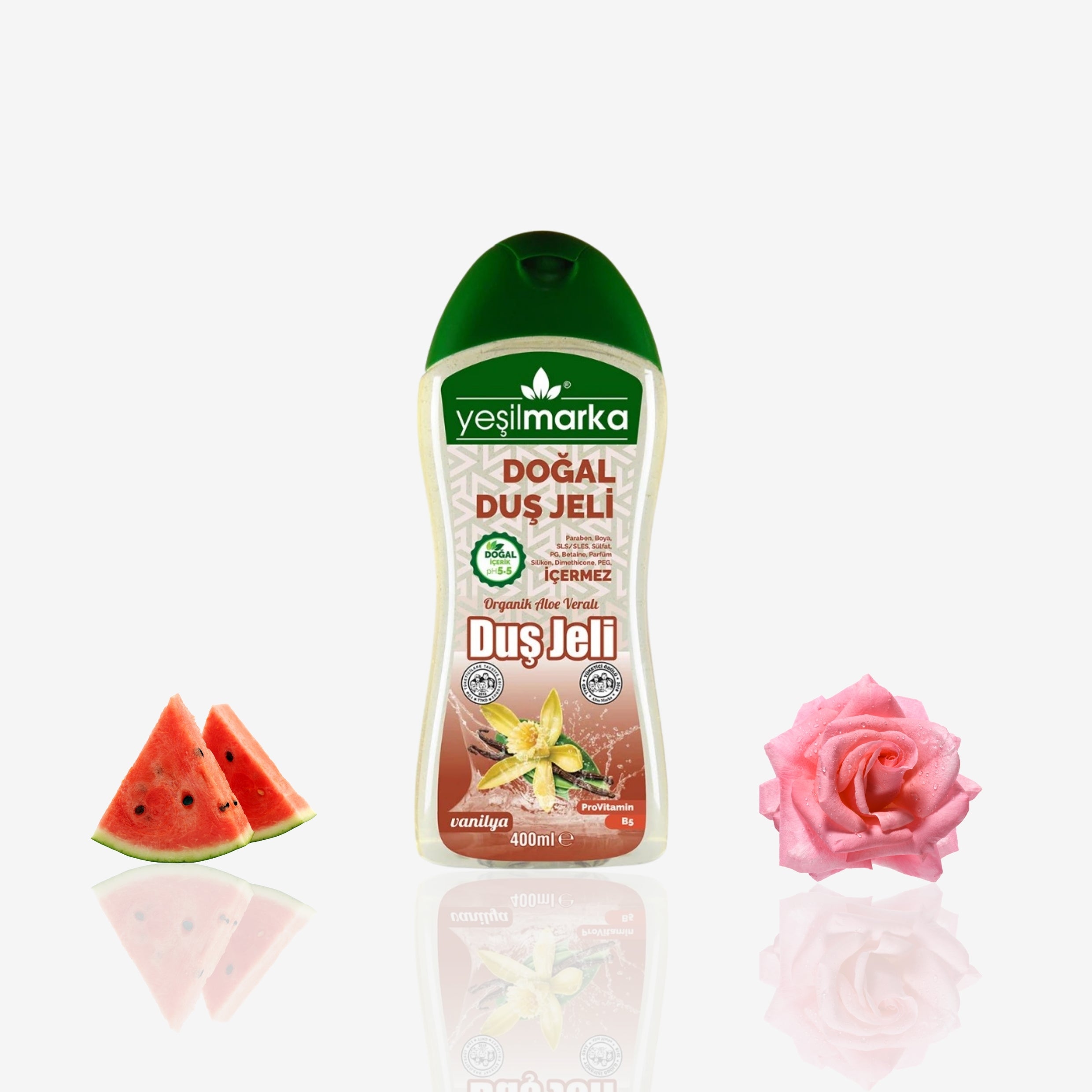 Yesil Brand Fresh Scented Vegan Shower Gel - Moisturizes and Deep Cleanses the Skin