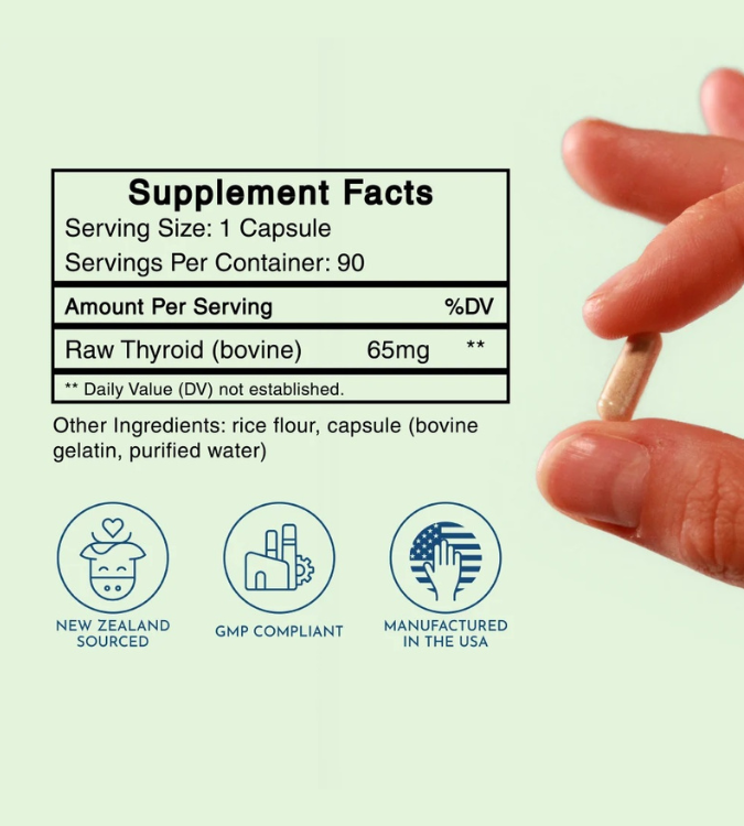 خلاصة داعمة للغدة الدرقية تركيز 65 (90 كبسولة)