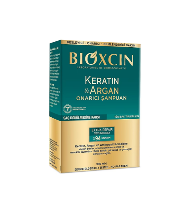 Bioxsin shampoo treatment with keratin and argan 300 ml for damaged hair