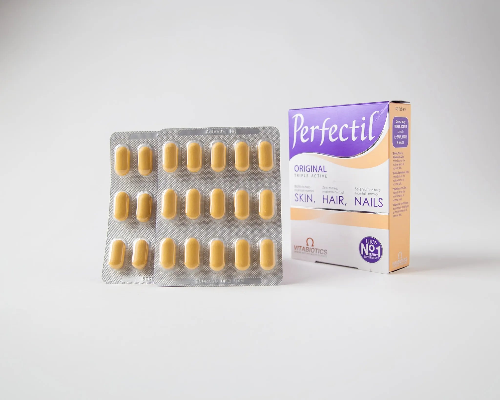 Original British Perfectil tablets - for healthy hair, skin and nails