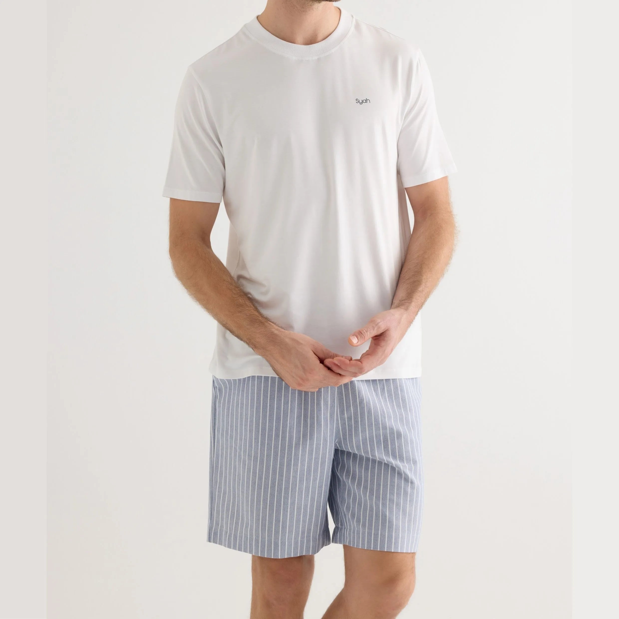 تيشيرت رجالي بكم قصير من قماش مودال