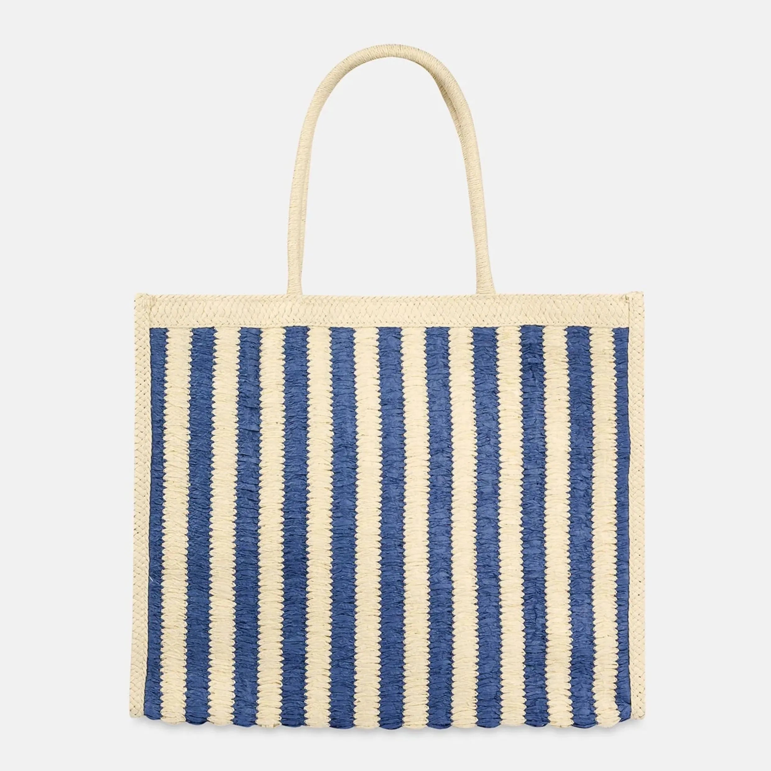 Women's Striped Straw Beach Bag