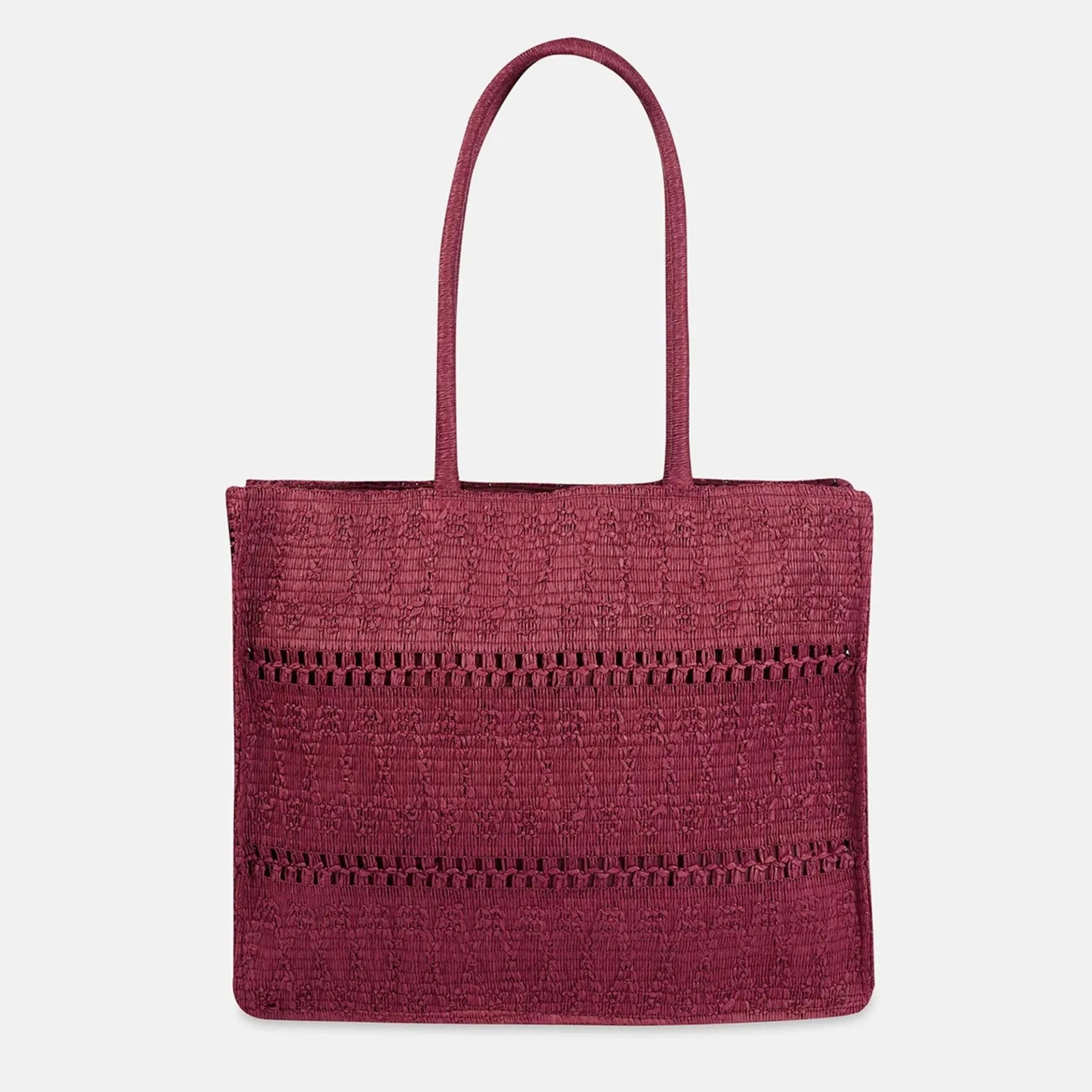 Women's Embellished Straw Beach Bag